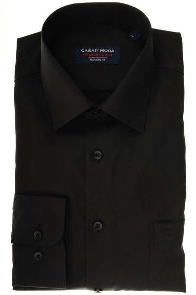 Casa Moda Modern Fit Hemd schwarz, Einfarbig