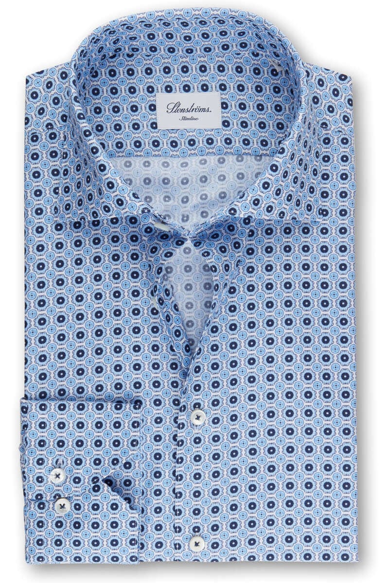 Stenströms Slimline Hemd blau/weiss, Gemustert (extra langer Arm) 39 - M Stenströms Slimline Hemd blau/weiss, Gemustert (extra langer Arm) 39 - M
