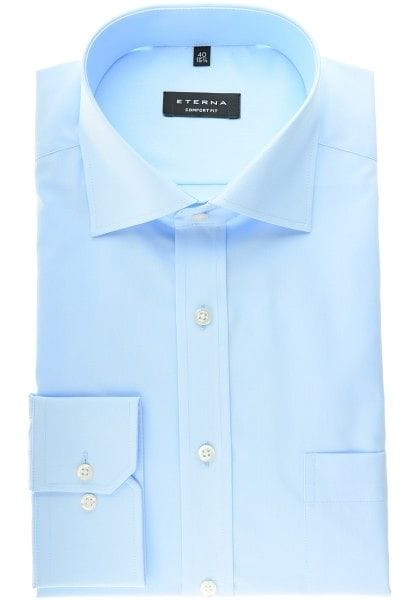 Eterna Hemd - Comfort Fit - hellblau, Einfarbig