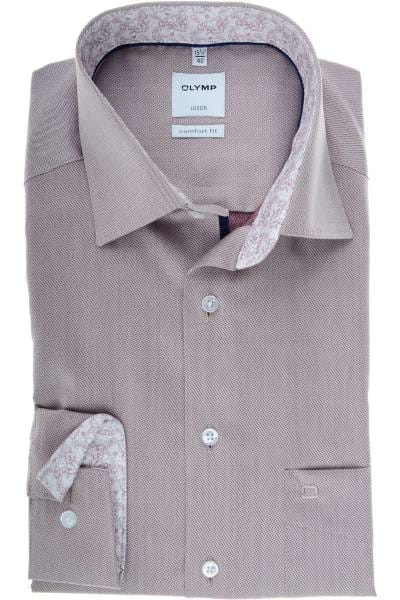 Olymp Luxor Comfort Fit Hemd chianti, Faux-uni