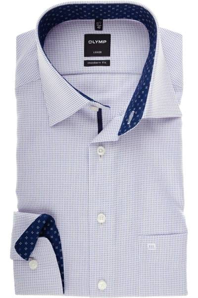 OLYMP Luxor Modern Fit Hemd rose/weiss, Faux-uni