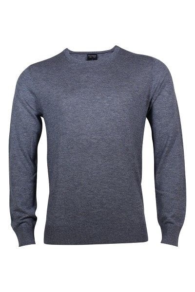 Olymp Strickpullover Rundhals - grau