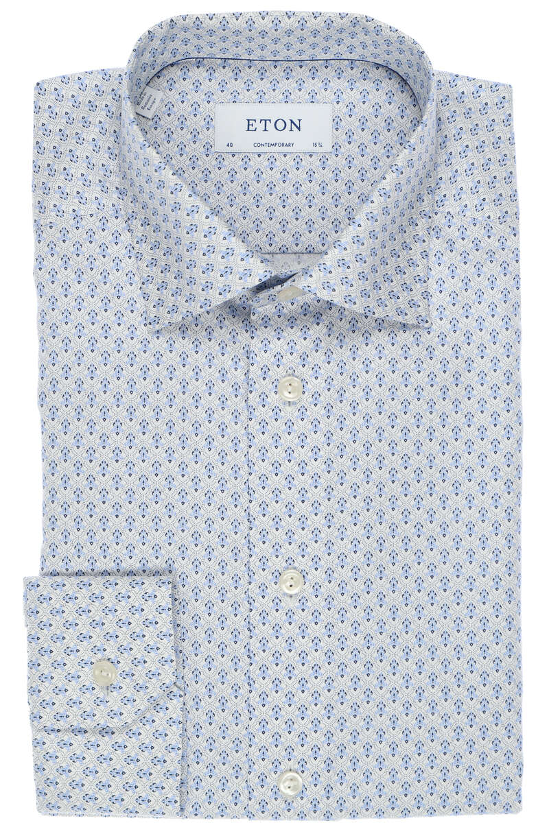 ETON Contemporary Fit Hemd blau/weiss, Gemustert 40 - M ETON Contemporary Fit Hemd blau/weiss, Gemustert 40 - M