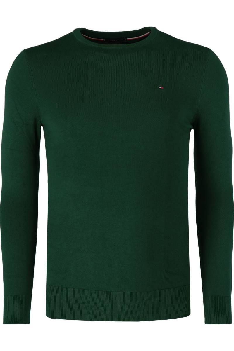 Tommy Hilfiger Regular Fit Pullover grün, Einfarbig