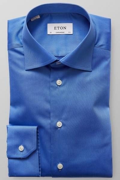 Eton Hemd - Contemporary Fit - blau, Einfarbig