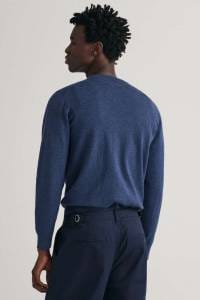 GANT Regular Fit Herren Pullover Rundhals dunkelblau 