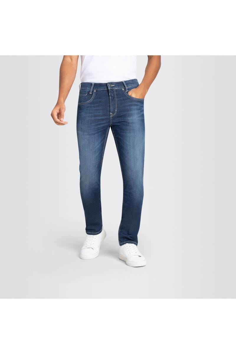 Mac Arne Straight Leg Jeansbroek voor heren, blauw (Authentic Stone Deep Blue H577), 33W / 36L