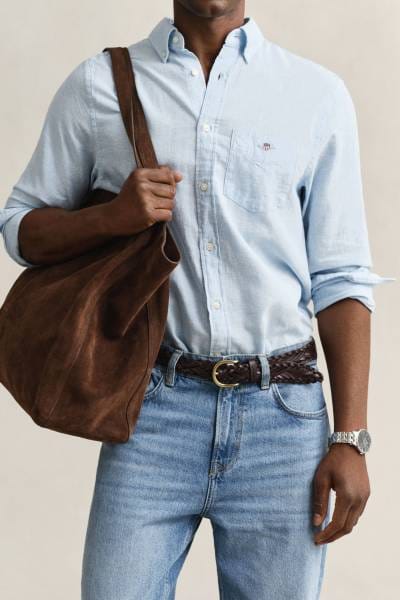 Chemise Homme GANT à Rayures Jaunes - Taille XL - Coton - Occasion Très Bon état