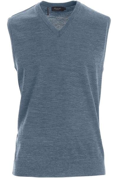 MAERZ Pullunder Classic Fit hellblau, einfarbig