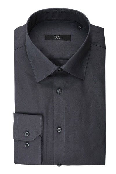 Venti Hemd - Modern Fit - grau, Einfarbig