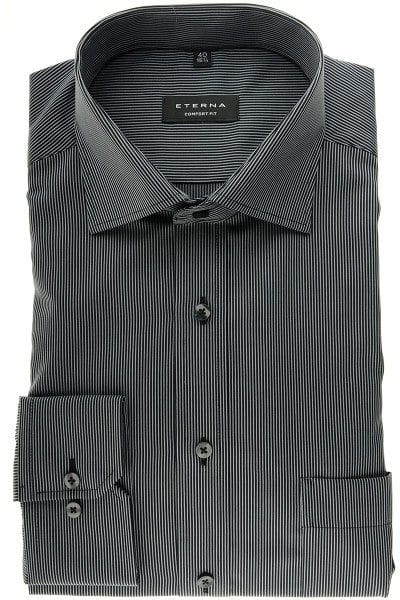 Eterna Hemd - Comfort Fit - anthrazit, Feinstreifen