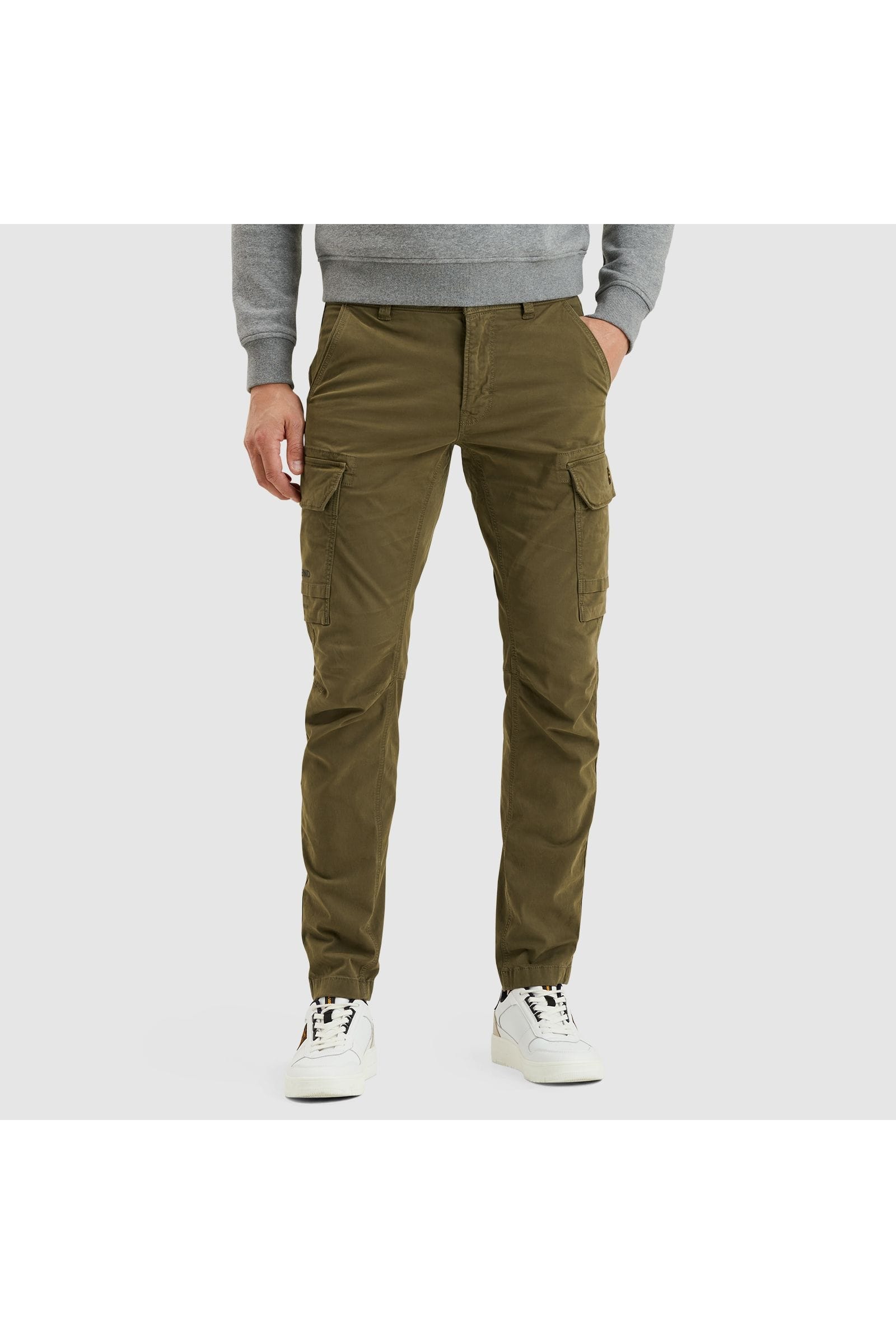 Pantalon Cargo Homme Marron Clair TEX - Taille 44, Coton, Coupe Droite - Occasion En état Impeccable