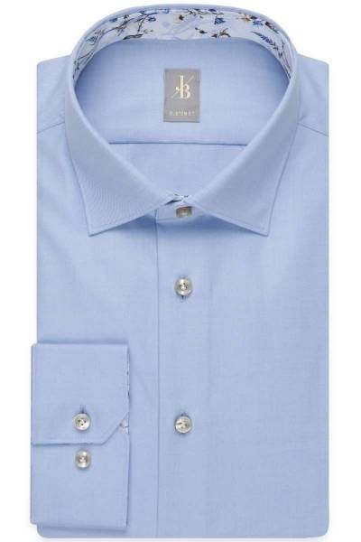 Jacques Britt Custom Fit Hemd blau, Einfarbig