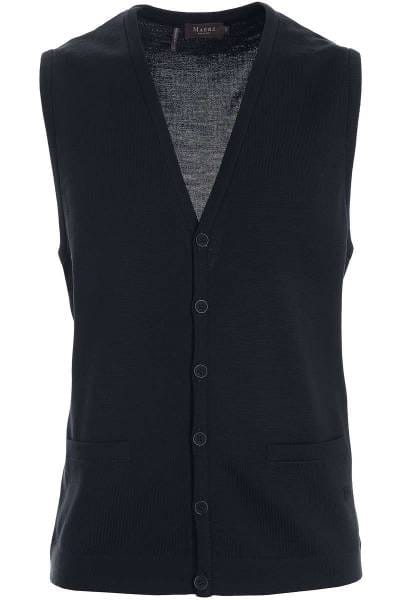 MAERZ Weste Classic Fit marine, einfarbig