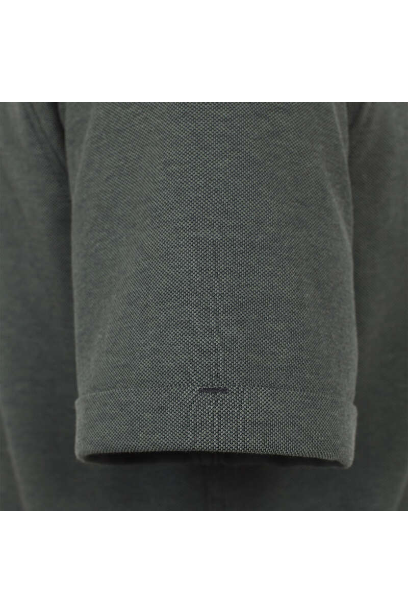 Casa Moda polo shirt blauw effen met logo op de borst 004470-100-kraag
