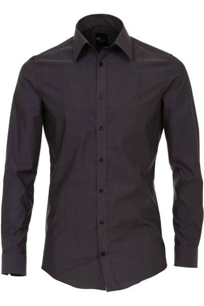 Venti Body Fit Hemd anthrazit, Einfarbig