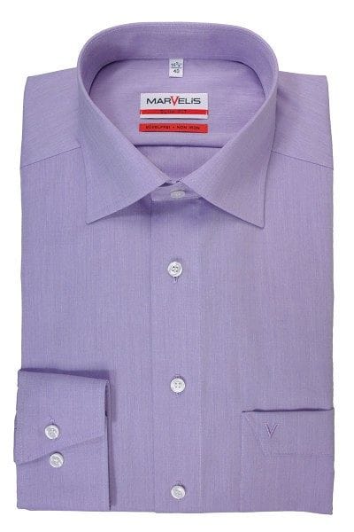 Marvelis Hemd - Modern Fit - flieder, Einfarbig