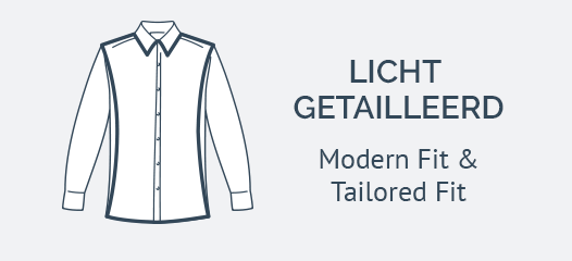 Licht Getailleerde Overhemden