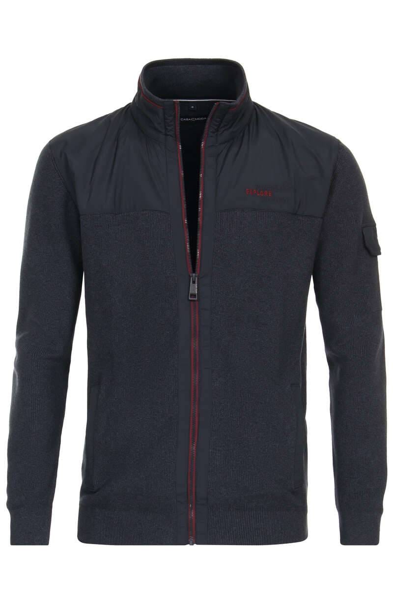 Casa Moda Regular Fit Strickjacke blau, Einfarbig