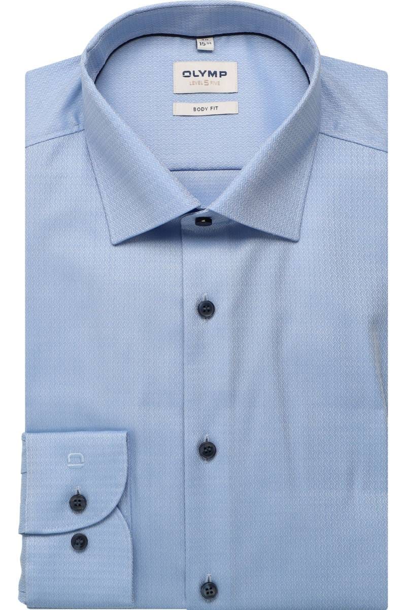 Olymp Level Five Body Fit shirt bleu, faux-uni | Hemden.de