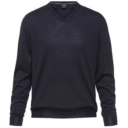 Olymp Strickpullover V-Ausschnitt Pullover - marine