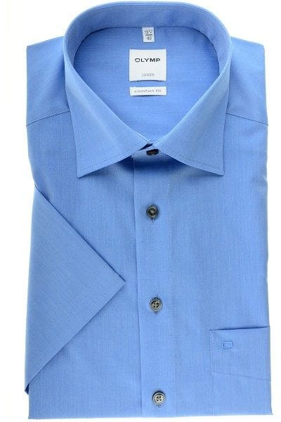 Olymp Hemd - Comfort Fit - blau, Einfarbig