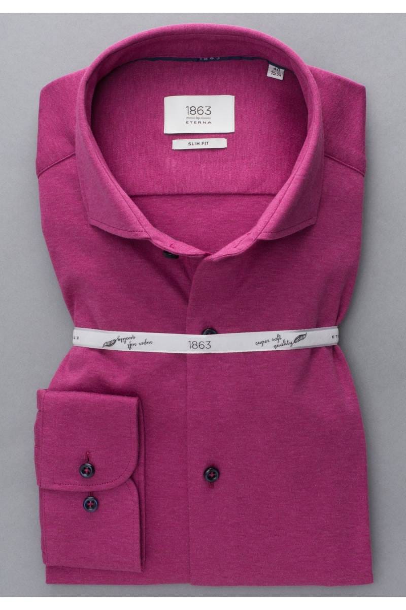Eterna 1863 Slim Fit jersey shirt Flieder-lila, One Colour