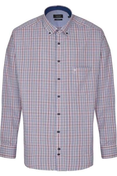 Hatico Regular Fit Hemd rot, Kariert