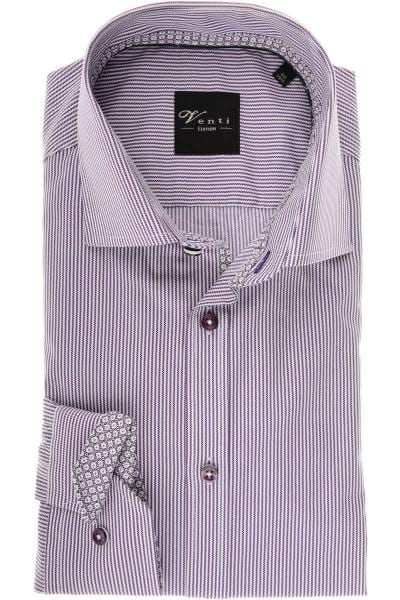 Venti Slim Fit Hemd violett/weiss, Gestreift