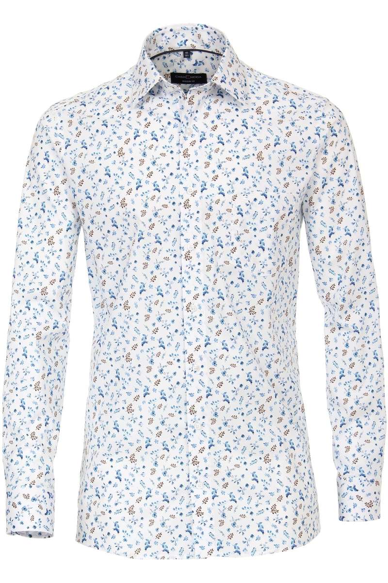 Casa Moda Modern Fit Hemd weiss/blau, Gemustert 40 - M Casa Moda Modern Fit Hemd weiss/blau, Gemustert 40 - M