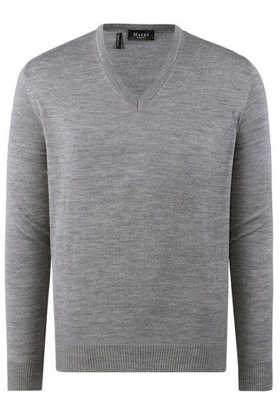 März Strick - V-Ausschnitt Pullover - grau