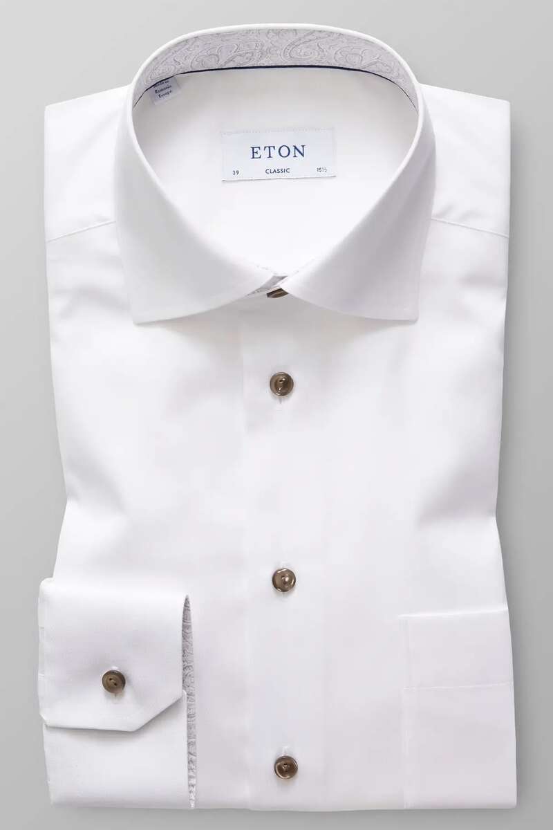 ETON Classic Fit Hemd weiß, Einfarbig 42 - L ETON Classic Fit Hemd weiß, Einfarbig 42 - L