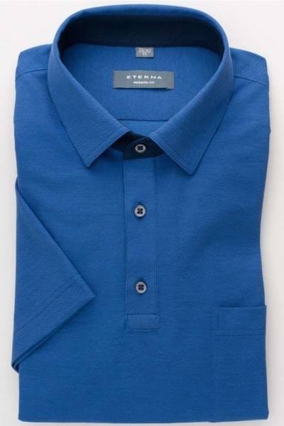 ETERNA Modern Fit Hemd blau, Einfarbig