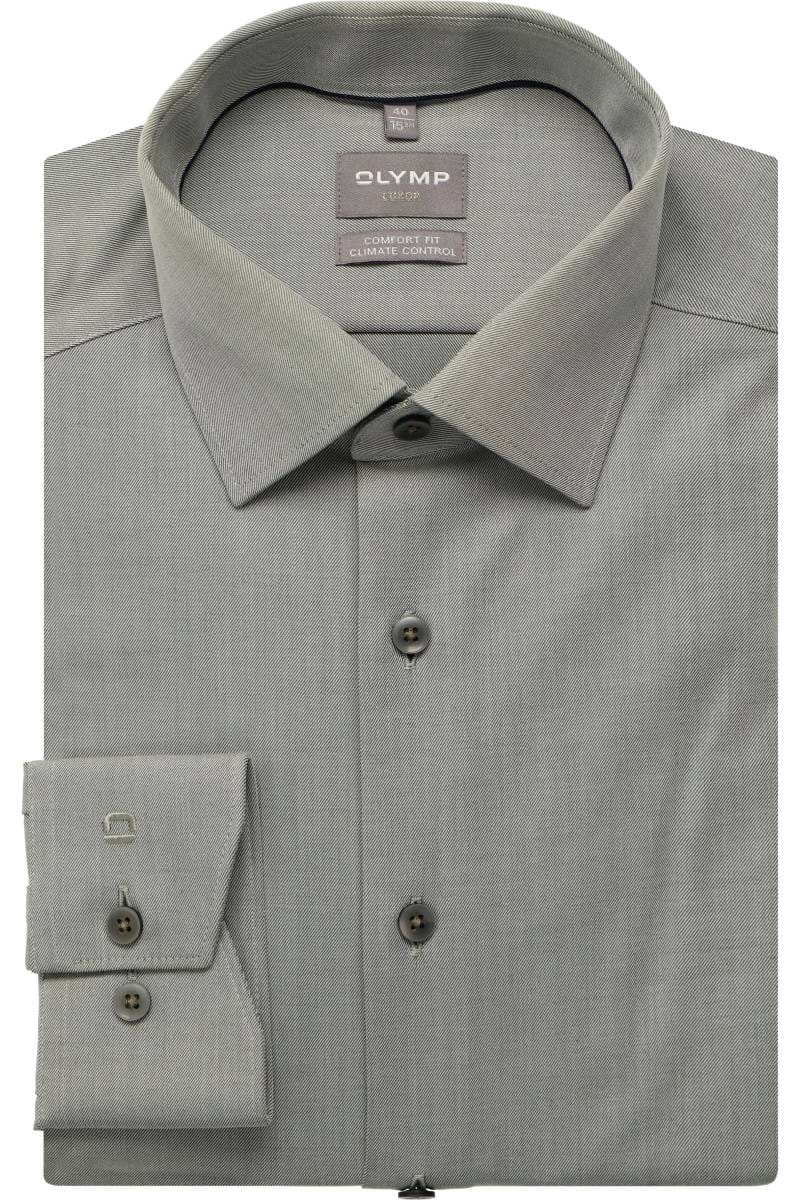 OLYMP Camicia da uomo a maniche lunghe, Luxor, Faux Uni