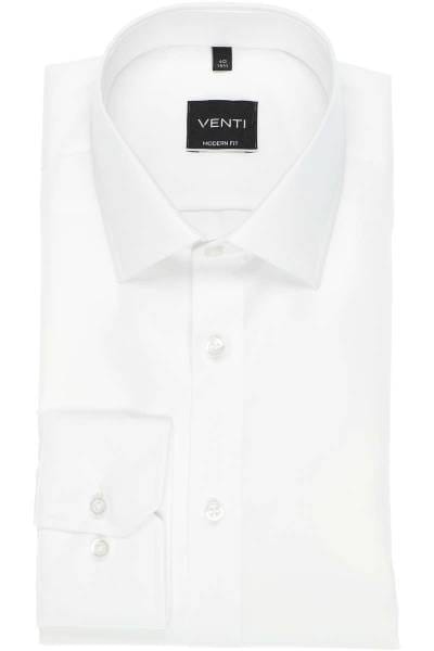Venti Hemd - Modern Fit - weiss, Einfarbig
