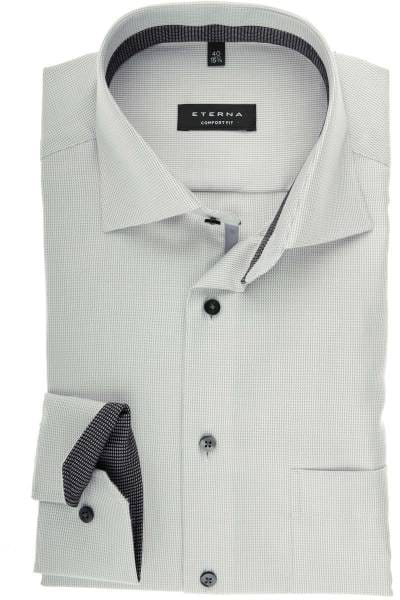 ETERNA Comfort Fit Hemd grau, Strukturiert