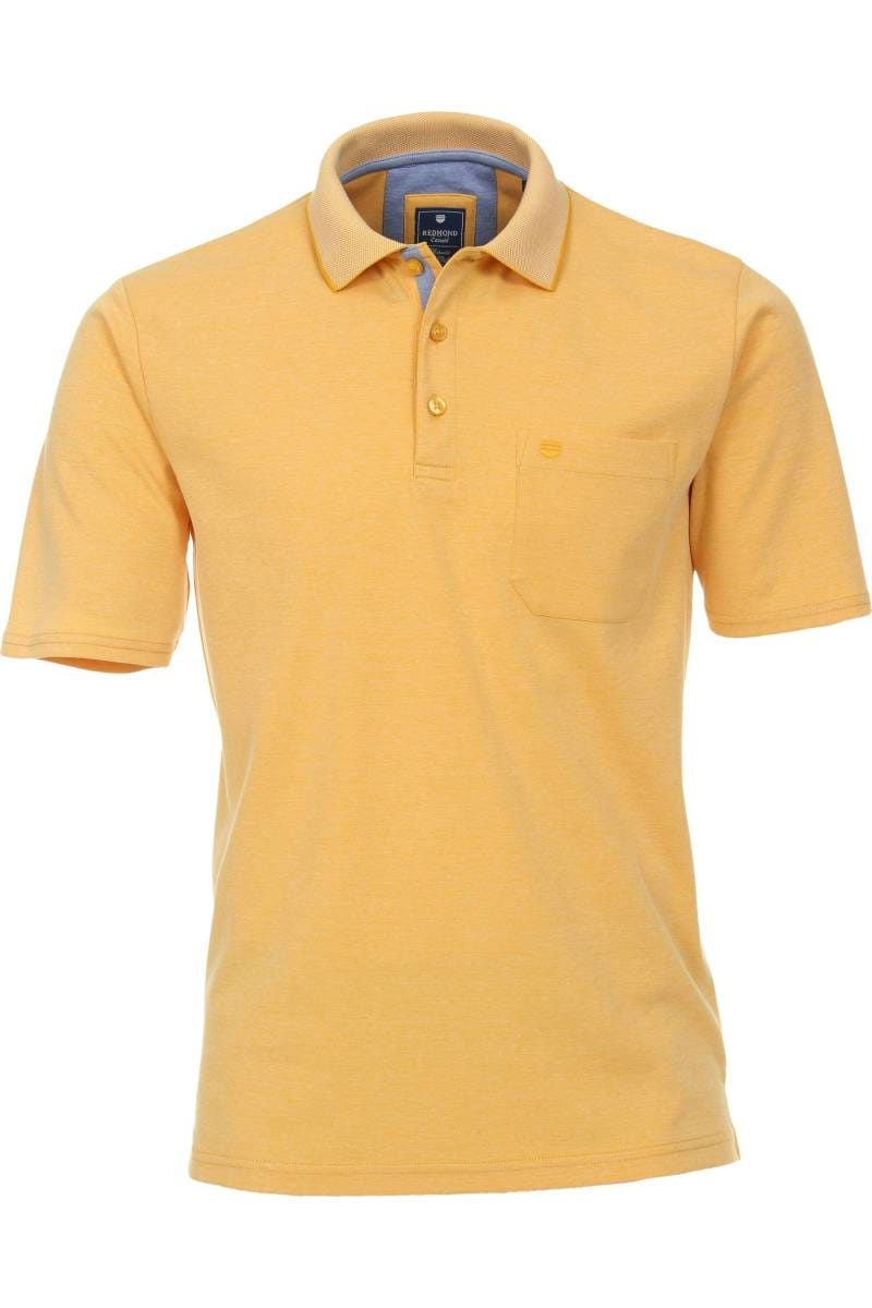 Redmond Casual Regular Fit Polo shirt geel, Effen
