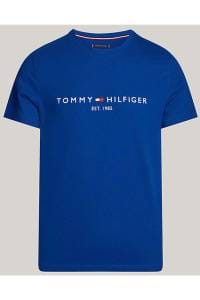 Tommy Hilfiger Regular Fit T-Shirt Rundhals dunkelblau, Einfarbig  