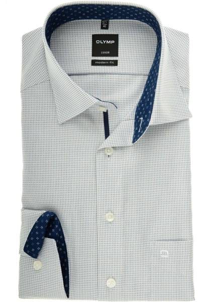 OLYMP Luxor Modern Fit Hemd braun/weiss, Faux-uni