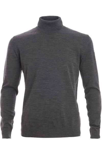 MAERZ Rollkragenpullover Classic Fit dunkelgrau, einfarbig