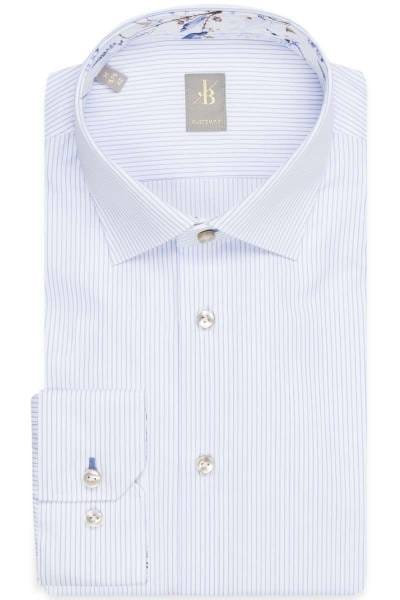 Jacques Britt Custom Fit Hemd blau/weiss, Gestreift