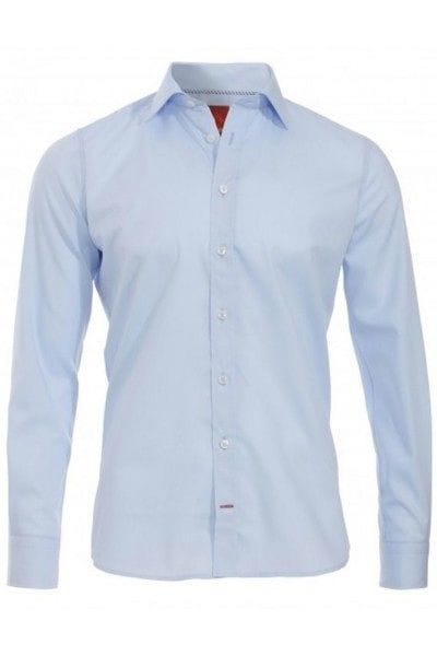 Pure Hemd - Slim Fit - hellblau, Einfarbig