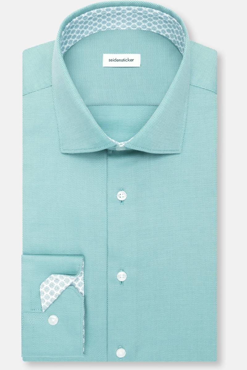 Seidensticker Slim Fit SMART ESSENTIALS shirt Mint Green, Textured |  Businesshemden.com