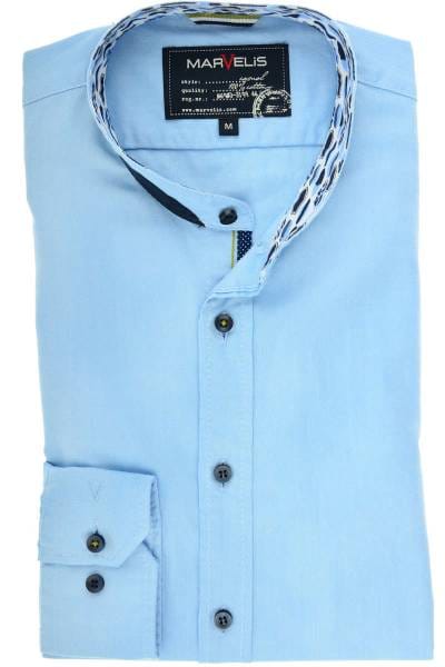 Marvelis Casual Modern Fit Hemd hellblau, Einfarbig