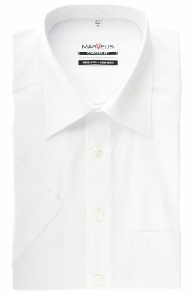 Marvelis Hemd - Comfort Fit - weiss, Einfarbig