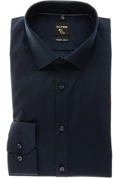Olymp Hemd - Super Slim No. Six - marine, Einfarbig