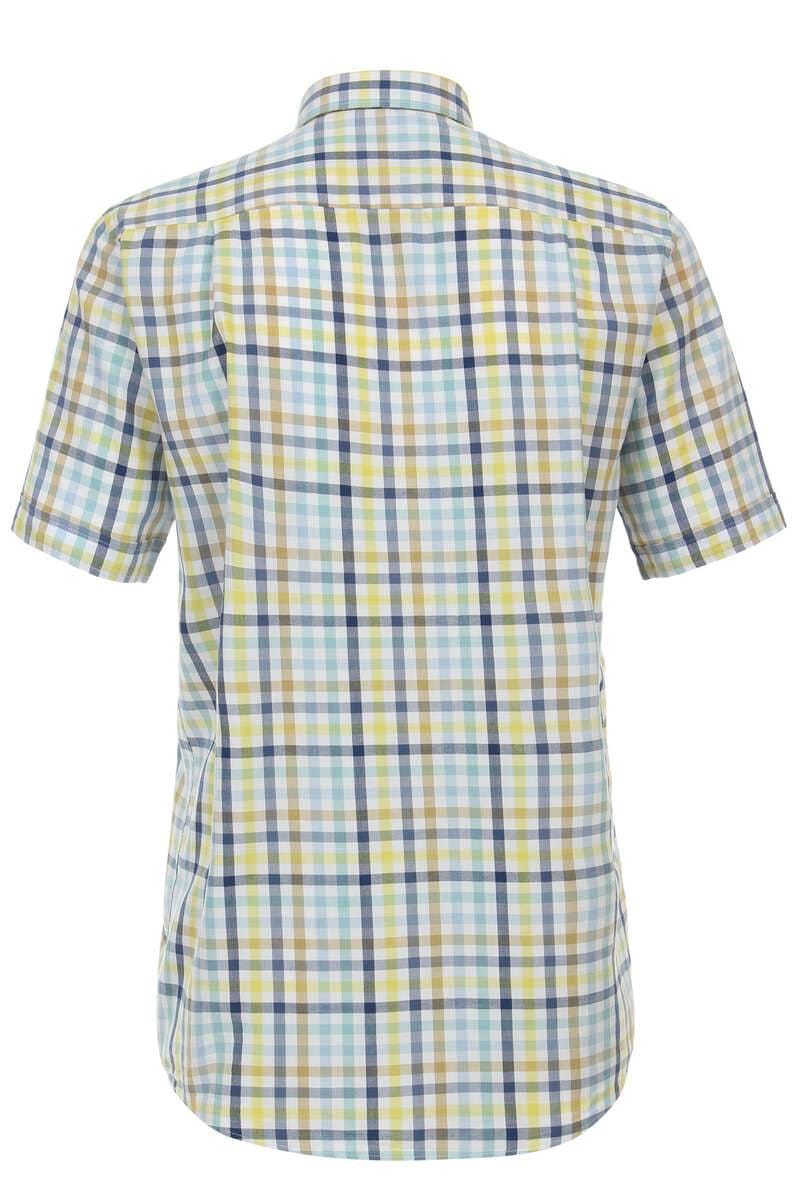 Herren Hemd Kurzarm Kariert Regular Fit - Business Freizeithemd Sommer Leicht - Bügelfrei