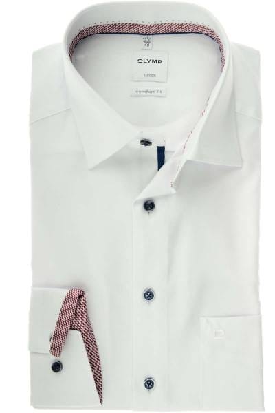 Olymp Luxor Comfort Fit Hemd weiss, Faux-uni