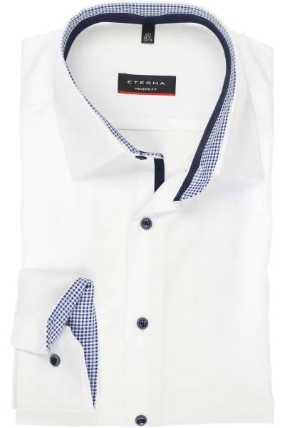 ETERNA Modern Fit Hemd weiss, Einfarbig