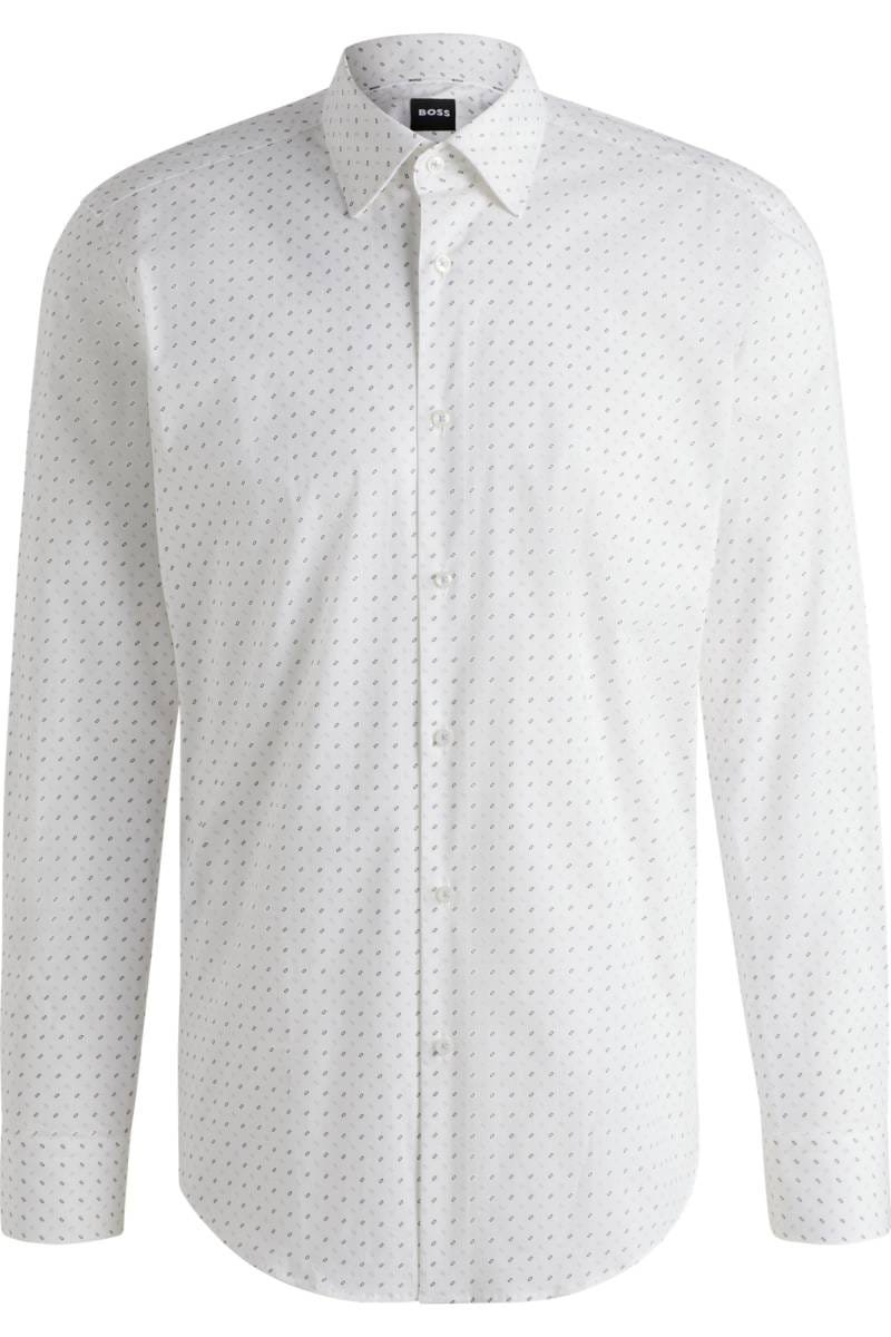 BOSS Regular Fit H-JOE shirt bright blue, Patterned